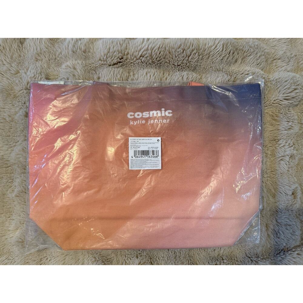 Kylie Jenner Cosmetic Tote Bag Gradient Pink Purple COSMIC Collection New